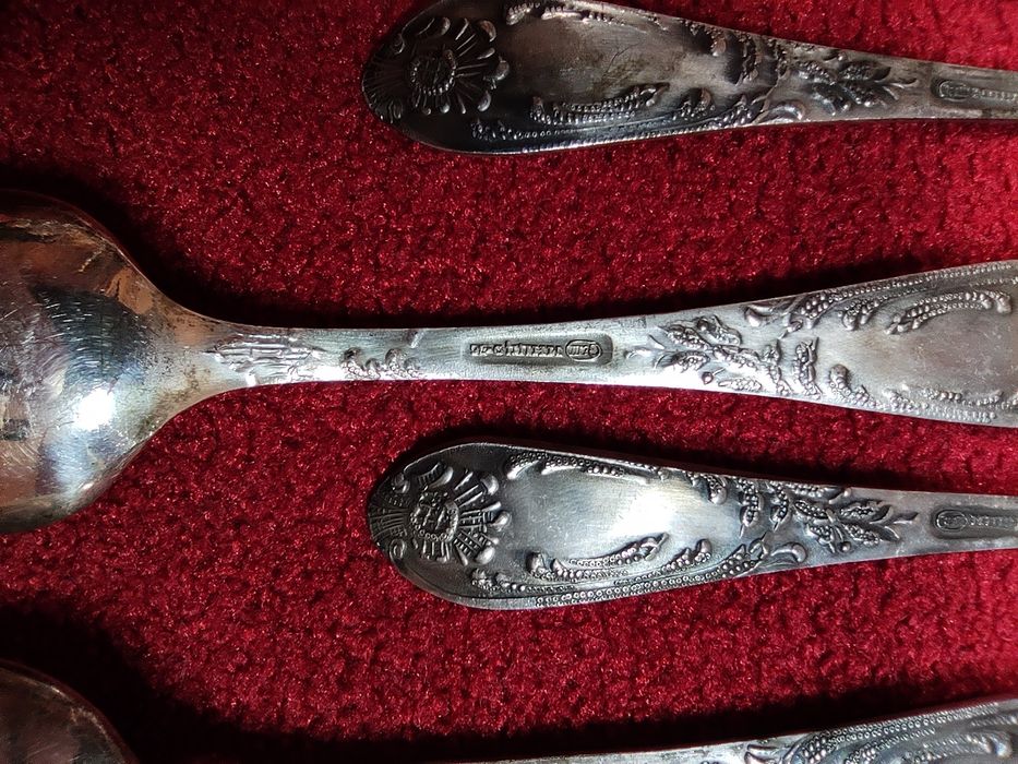 Новый винтажный набор посеребренных чайных ложек ЗіШ МНЦ в коробке