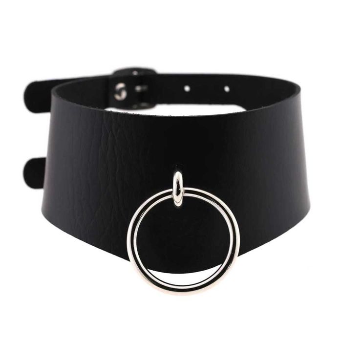 Bardzo szeroki choker czarny Nowy gotycki Halloween