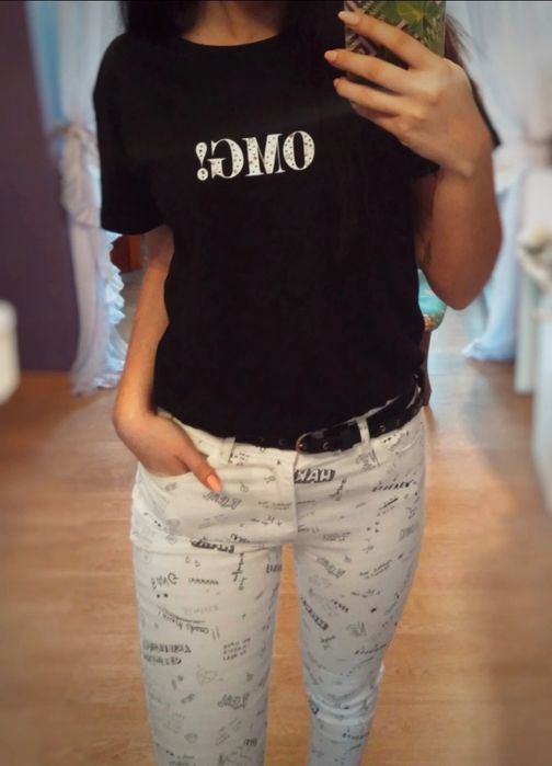 Stradivarius skinny print r. 36 BDB