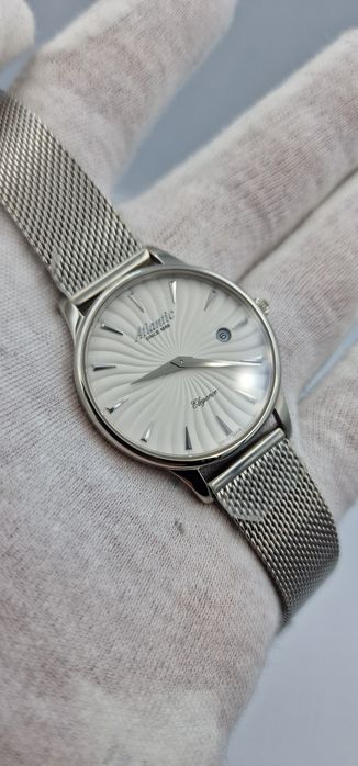 Atlantic Elegance  - szafir, bransoleta mesh - Swiss Made