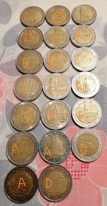 Troco moedas comemorativas de 2€