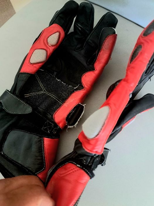 Luvas desportivas para mota em pele