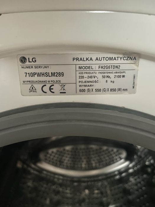 Pralka LG 8kg.