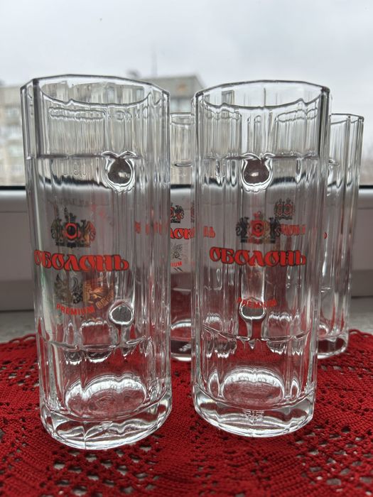 Продам пивные кружки Оболонь 5 штук.за все 200 гривен