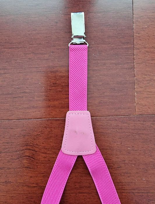 Suspensórios rosa ajustáveis de criança