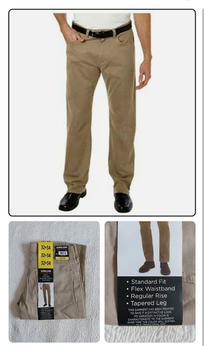 Мужские брюки  Kirkland Signature  матового хлоп