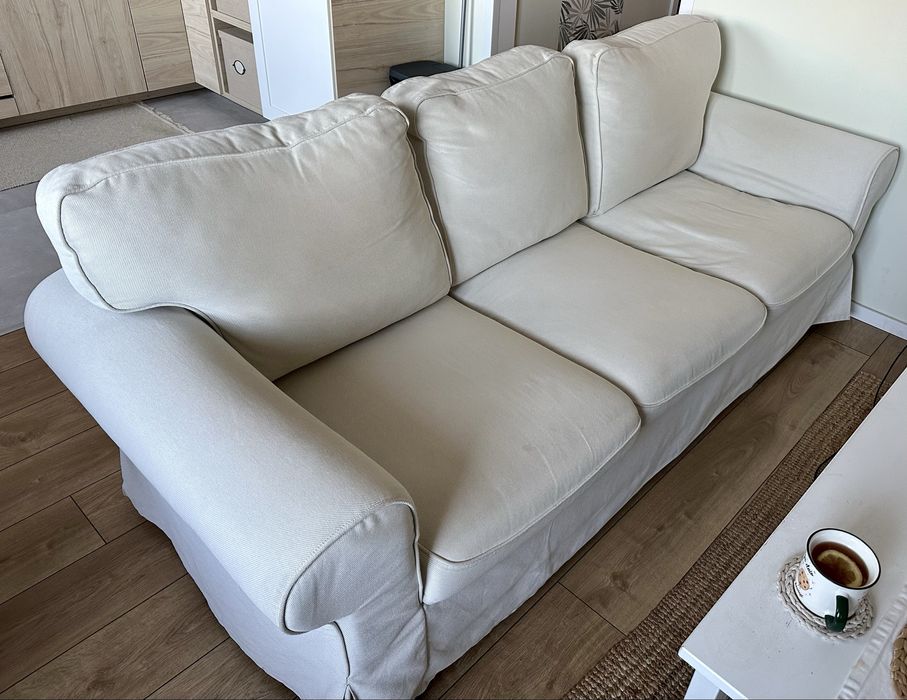 Sofa 3 osobowa idealna jasnobeżowy, ikea, kilanda, ektorp