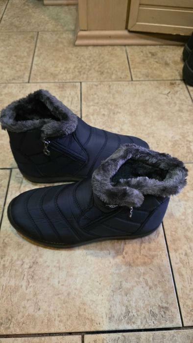 Damskie botki do kostki, zimowe buty izolowane