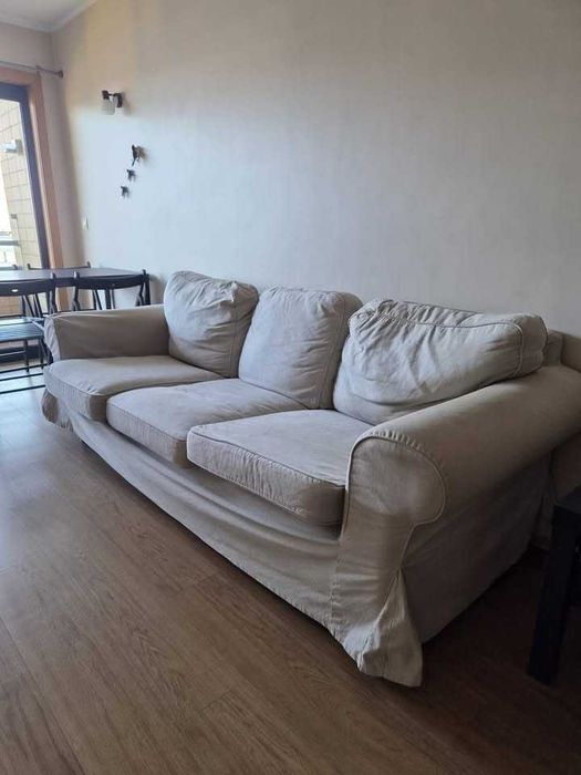 Sofá IKEA EKTORP 3 Lugares – Kilanda Bege Claro