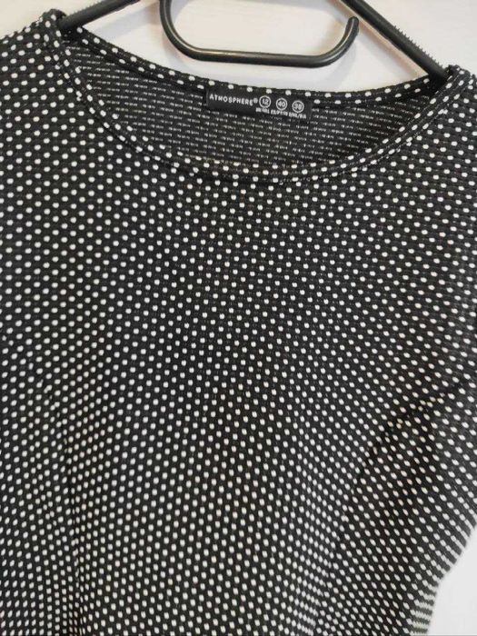 Bluza Damska Kropki Falbana  bez Rekawow Atmosphere (L)