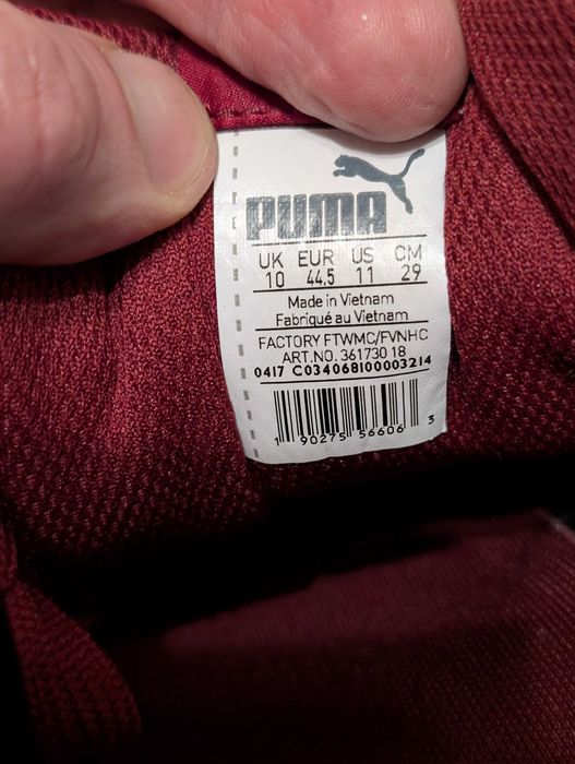 Мужские замшевые кроссовки Puma, размер 44,5(28 см)