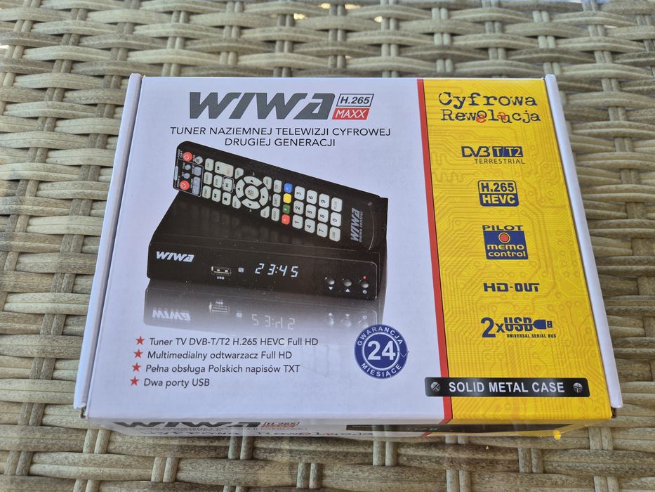 Tuner  telewizji naziemnej DVB-T/T2 Wiwa H.265 Maxx