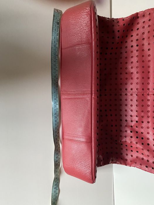 Сумка з натуральної перфорованої шкіри