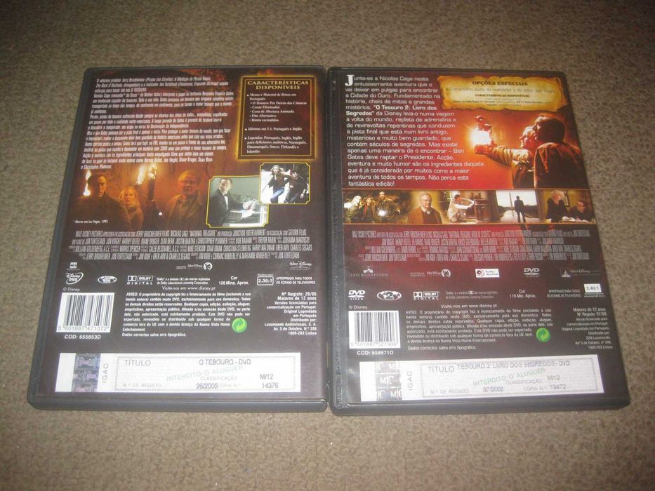 Colecção Completa em DVD "O Tesouro" com Nicolas Cage