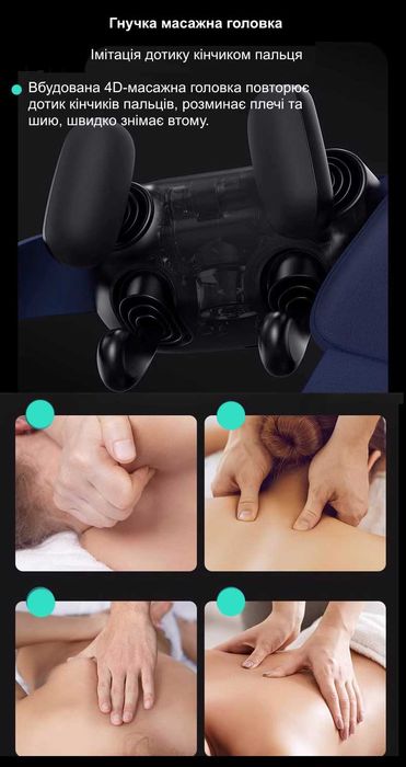 Роликовый массажер для спины шеи и плеч с прогревом - Philips