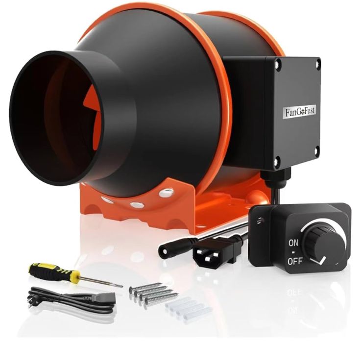 Wentylator kanałowy łazienkowy 100mm 360m3h z regulacją FanGoFast