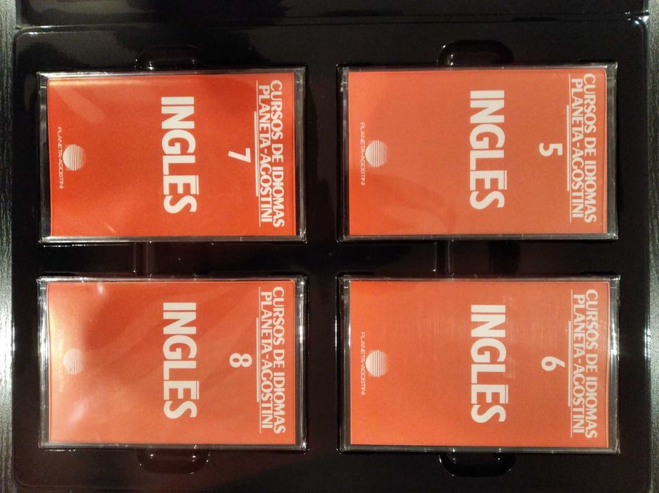 Curso de inglês Planeta Agostini: 8 cassetes audio novas