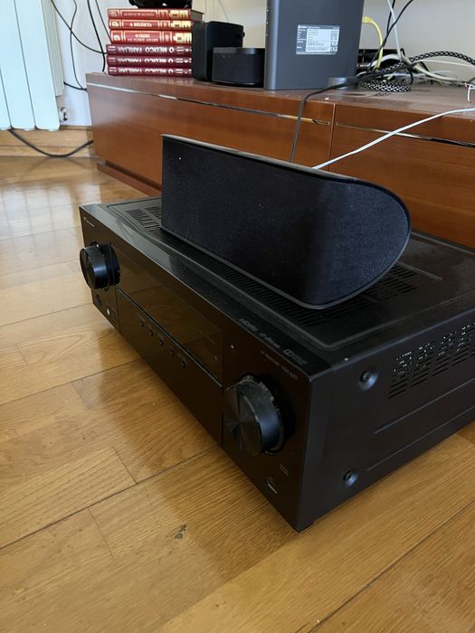 Pioneer vsx-423 com 4 colunas, 1 subwoofer e comando