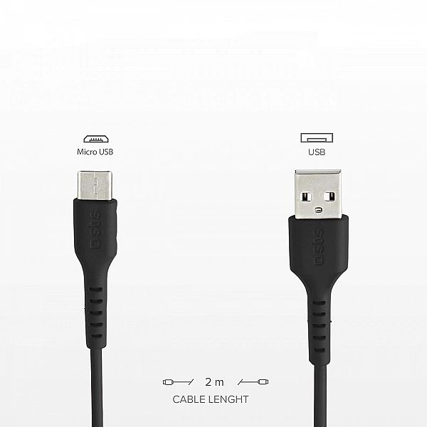 Kabel SBS TECABLEMICRO2K USB-A - Micro-USB 2 m - czarny