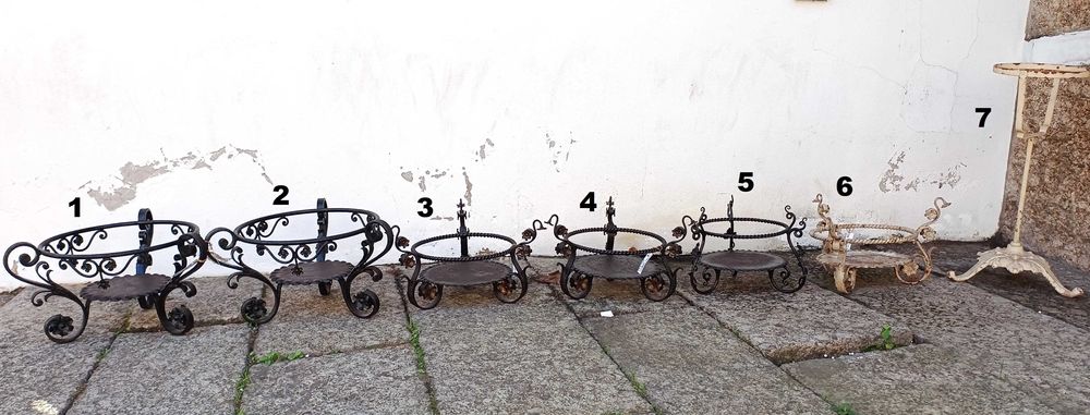 Suportes Vasos Ferro Arte Nova