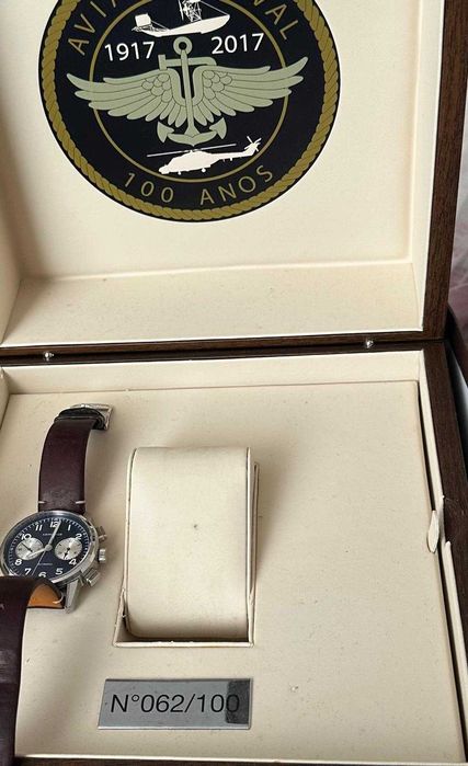 Longines Heritage Chronograph "Aviação Naval 100 Anos" Edição Limitada (Referência: L2.814.4)