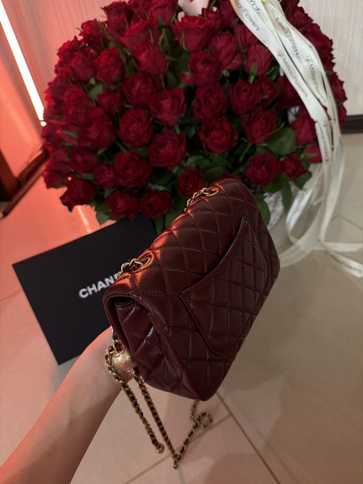 Бордова сумка Chanel, сумка шанель