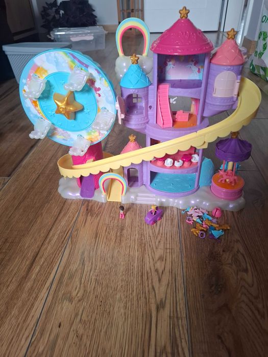 Polly Pocket HBT13 Tęczowy Park Rozrywki Zamek + akcesoria