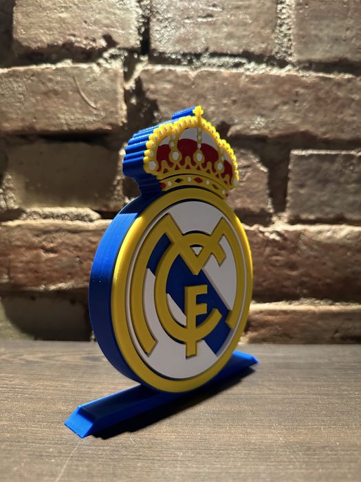 Herb Real Madryt, 15 cm, druk 3D