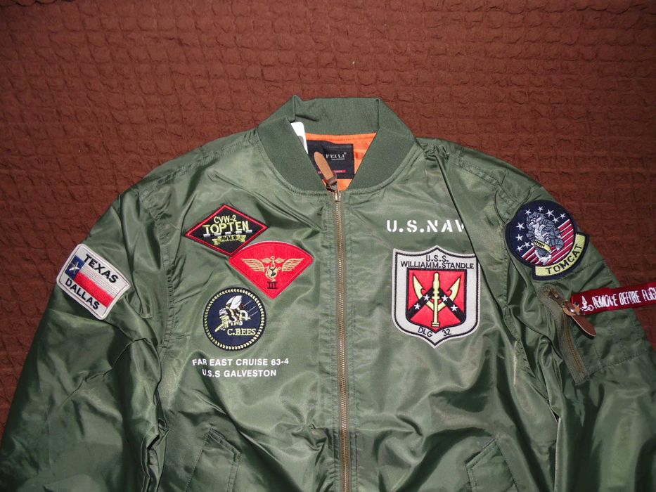 Куртка Top Gun пилот новая,  Оливково-зеленый размер XL
