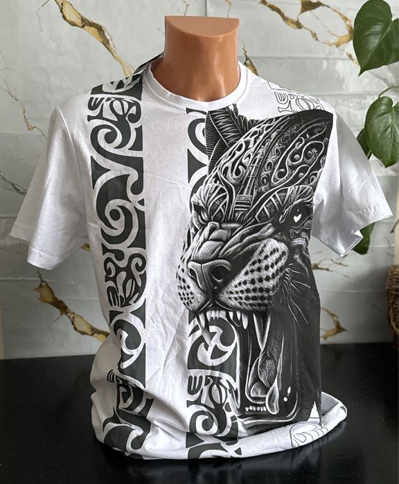 Modna koszulka męska T-shirt bawełna z nadrukiem  XXL – nowa