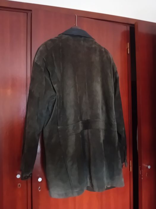 Genuine leather men's parka, size XL, as new64740623020802122