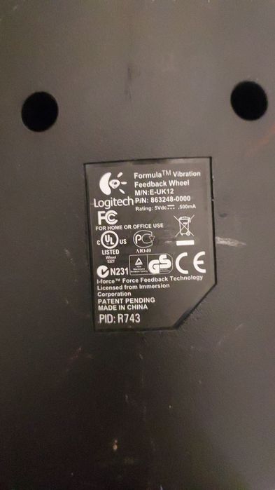 Logitech Ігрове кермо Logitech Formula Vibration Feedback Wheel