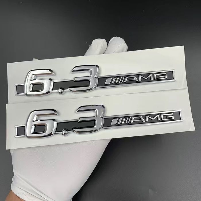 Металічний шильдик на крила надпис 6.3 AMG Mercedes-Benz