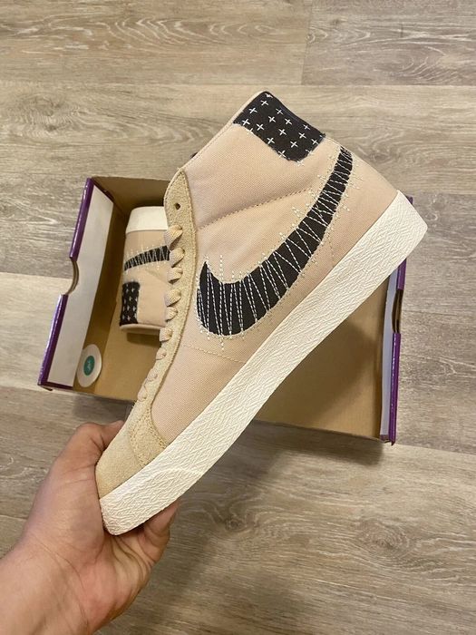 Кроссовки Nike SB Zoom Blazer Mid PRM 'Sashiko Sesame CT0715 200 кеды обувь