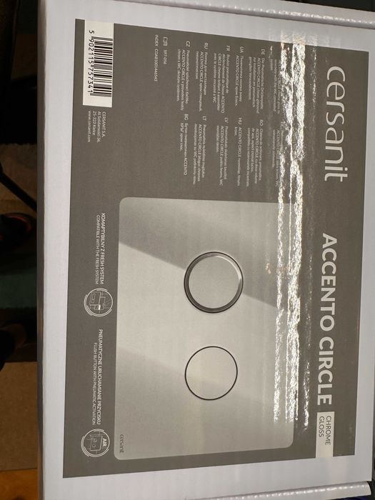 Przycisk spłukujący do WC pneumatyczny chrom błyszczący