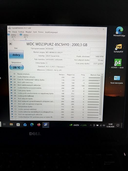Dysk hdd WD23PURZ 2TB 3,5 cala SATA