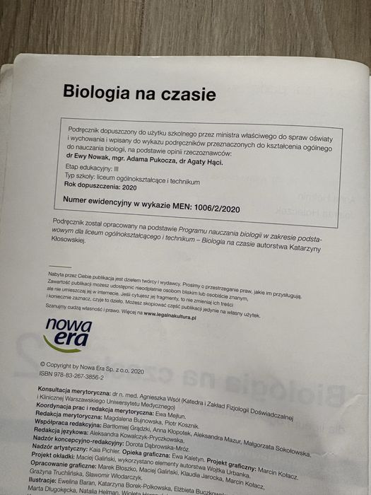 Biologia na czasie 2 podręcznik