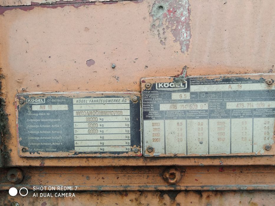 Причеп,пневмо Kogel