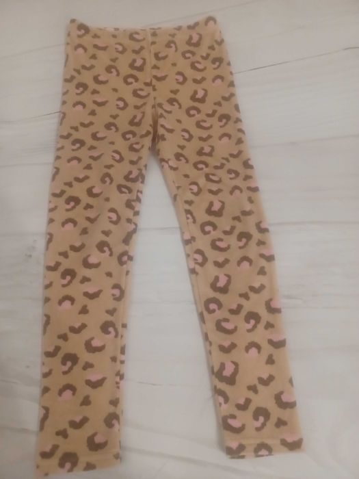 Leginsy dziewczęce welur panterka Sinsay 128