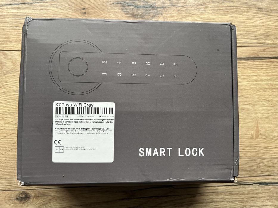 Inteligentna Klamka Zamek do drzwi z odciskiem palca TUYA PIN bluetoot