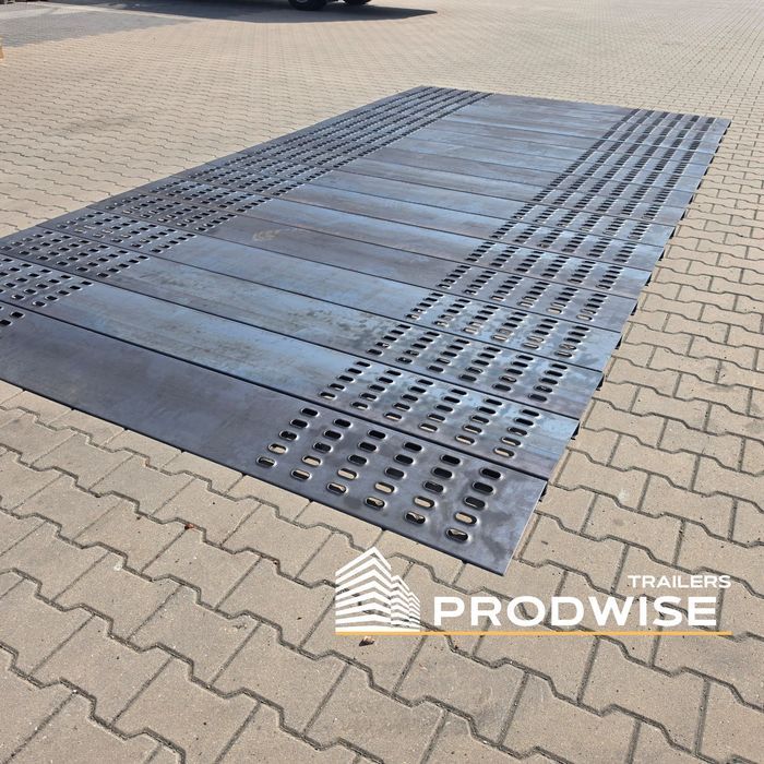 Panele podłogowe perforowane poprzeczne do pomoc drogowa / lawet / płyt hydraulicznych 2,5m (stalowe / aluminiowe) POD WYMIAR (wysyłka na całą EUROPE)