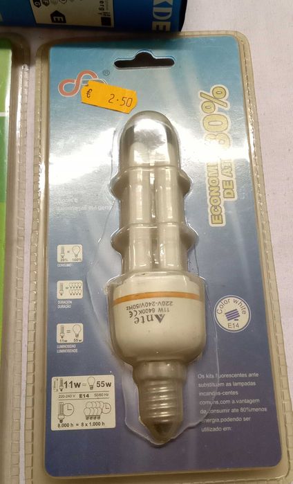 Lâmpadas novas e outras diversas, lote nº 8, todo por 5€