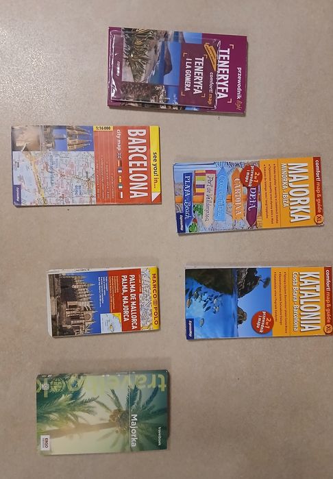 Mapy przewodniki Hiszpania Barcelona Majorka Teneryfa Katalonia