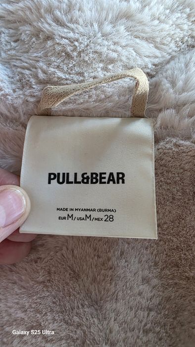 Kurtka Pilotka Aviator Pull&Bear M | Ciepły Kożuszek Biker Camel (Stan Idealny)
