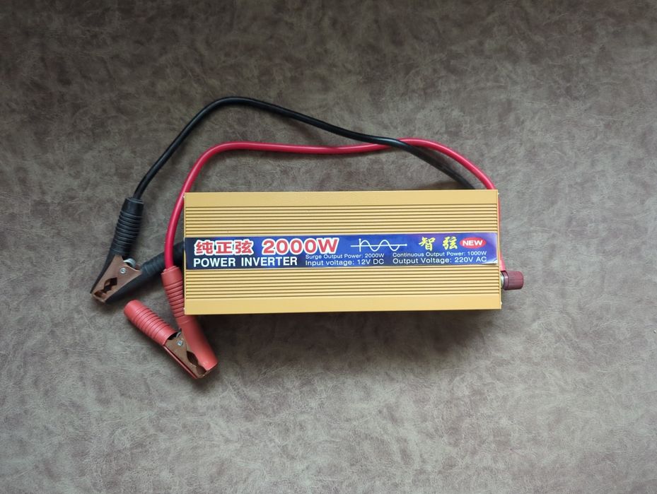Інвертор 12V-220V 2000W Чистий синус (Новий) / Перетворювач напруги