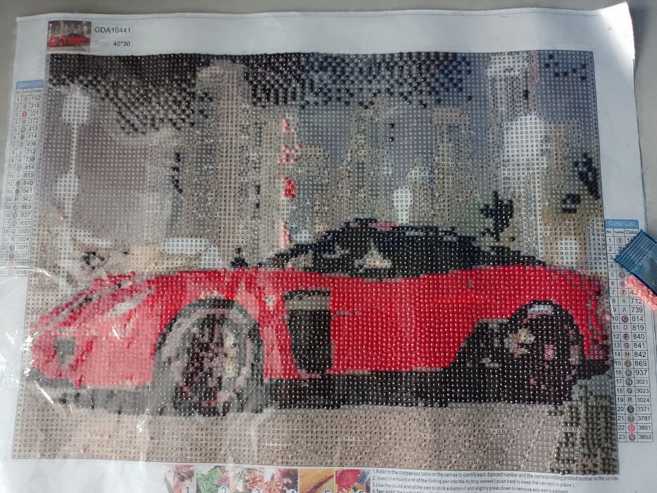 Diamonds wyklejanka obraz diamenciki obraz auto