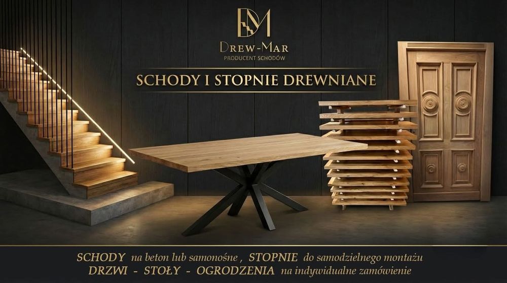 Schody drewniane  Dąb, Jesion Producent