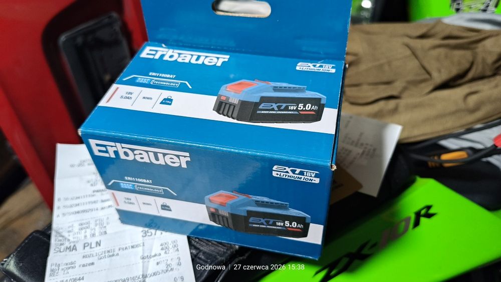 Bateria Akumulator EXT  Erbauer 18v 5.0 Ah