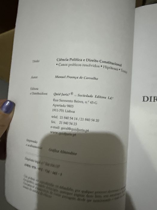 Manuel proença carvalho | ciencia politica e direito constitucional