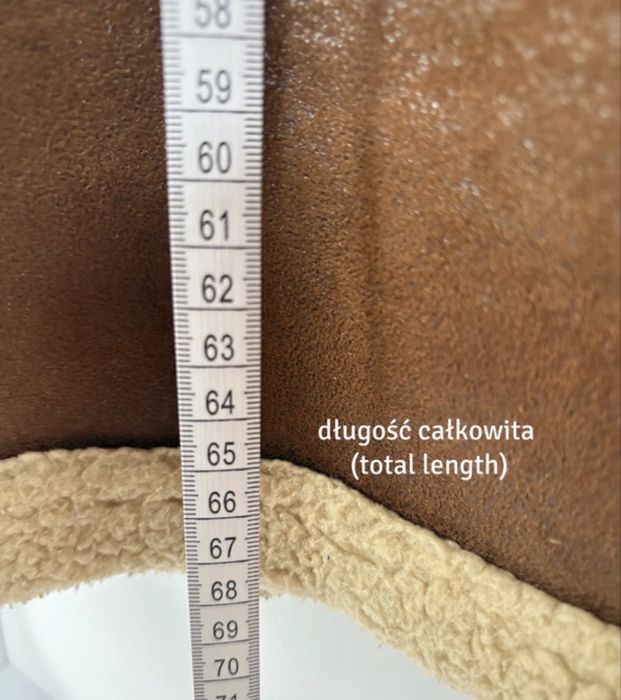 Meska kurtka pilotka z kożuszkiem rozmiar S Zara cognac brown